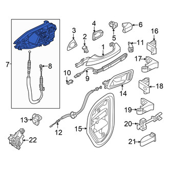 Audi OE - Rear Left Exterior Door Handle Reinforcement