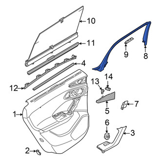 Audi OE - Rear Left Door Window Molding