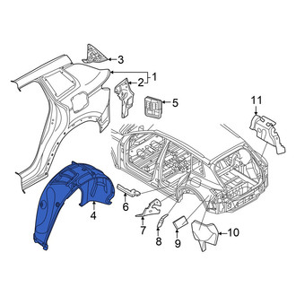 Audi OE - Rear Left Quarter Panel Splash Shield