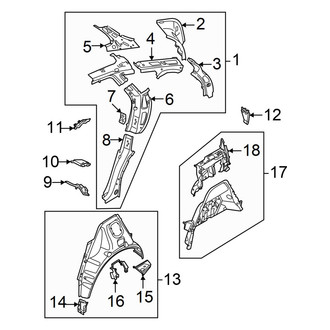 Audi OE - Quarter Panel - Inner Structure (Premium / Premium Plus / Prestige)