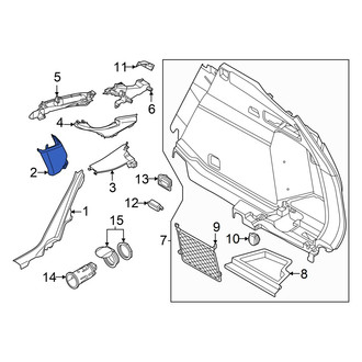 Audi OE - Right Lower Body C-Pillar Trim Panel