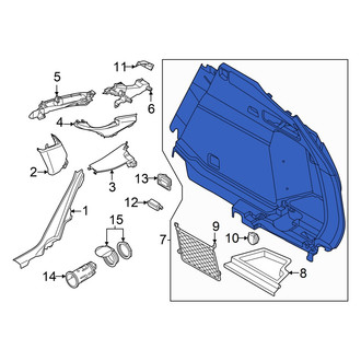 Audi OE - Rear Left Interior Quarter Panel Trim Panel