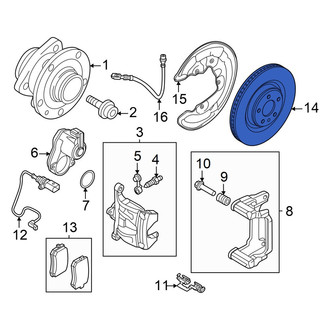 Audi OE - Rear Disc Brake Rotor