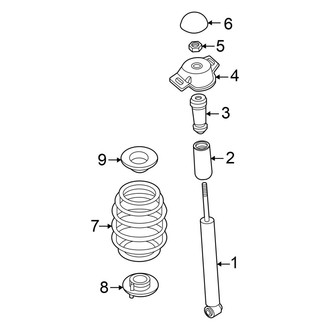 Audi OE - Rear Suspension - Shocks & Components (Standard Suspension), (Premium / Premium Plus)