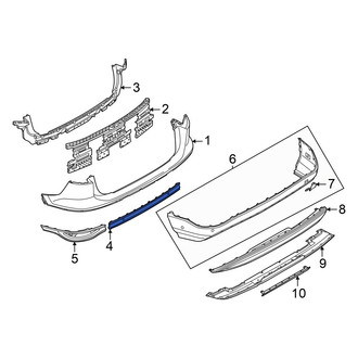 Audi OE - Front Upper Center Bumper Trim