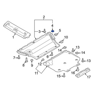 Audi OE - Radiator Support Splash Shield Washer