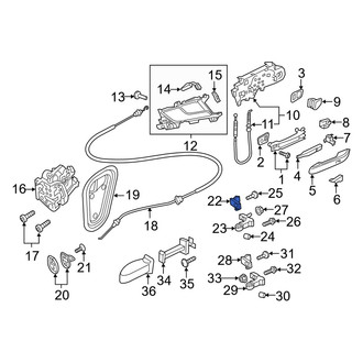 Audi OE - Rear Left Upper Outer Door Hinge