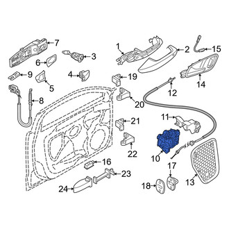 Audi OE - Front Left Door Latch Assembly