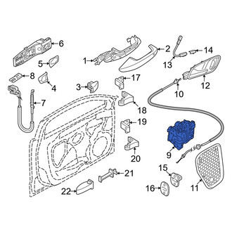 Audi OE - Rear Left Door Latch Assembly