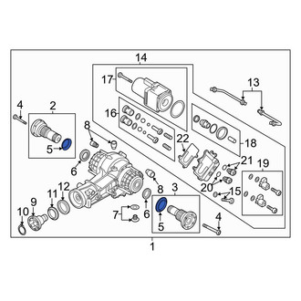 Audi OE - Rear Drive Axle Shaft Seal