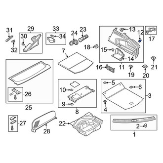 Audi OE - Lower Liftgate Trim Panel Clip