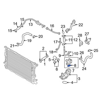 Audi OE - Engine Coolant Inlet Flange Seal