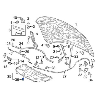 Audi OE - Hood Insulation Pad Clip