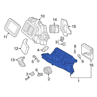 Audi OE - A/C Evaporator Core and Case Assembly