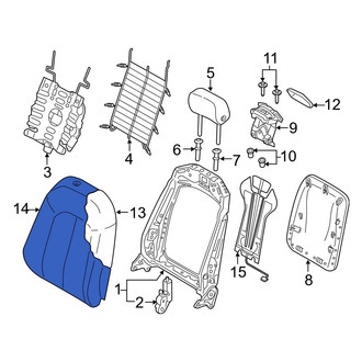 Audi OE - Front Left Seat Back Cushion Cover