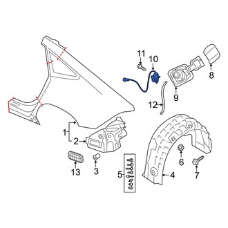 Audi OE - Rear Fuel Filler Door Lock Actuator