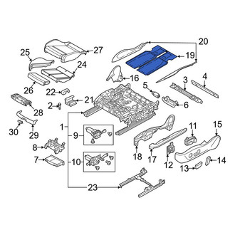 Audi OE - Front Lower Outer Seat Heater Pad