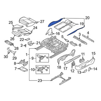 Audi OE - Front Lower Outer Seat Heater Pad