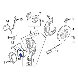 Audi OE - Front Disc Brake Anti-Rattle Clip