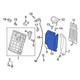 Audi OE - Rear Left Seat Back Cushion Cover