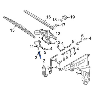 Audi OE - Rear Back Glass Washer Nozzle