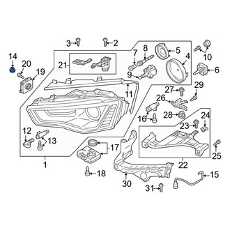 Audi OE - Headlight Bulb Cap