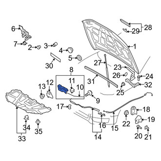 Audi OE - Front Hood Latch