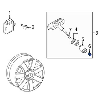 Audi OE - Tire Pressure Monitoring System (TPMS) Valve Stem Cap