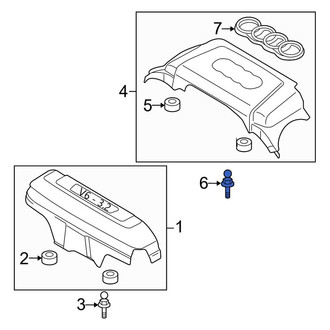 Audi OE - Rear Engine Cover Stud