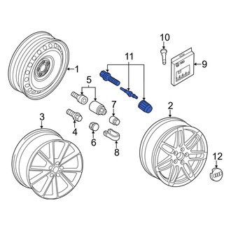 Audi OE - Tire Pressure Monitoring System (TPMS) Sensor