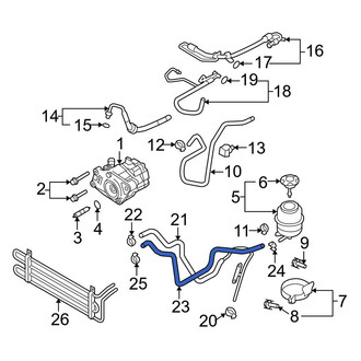 Audi OE - Power Steering Return Hose