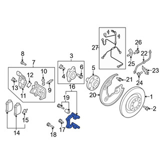 Audi OE - Rear Right Disc Brake Caliper Bracket