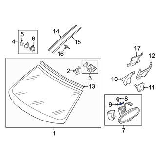 Audi OE - Interior Rear View Mirror Clip