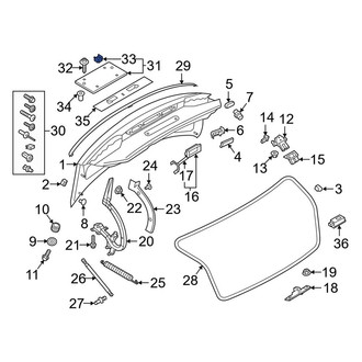 Audi OE - License Plate Bracket Nut