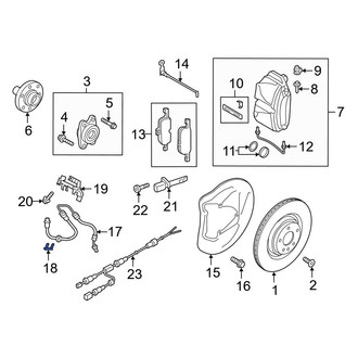 Audi OE - Brake Hydraulic Hose Lock Clip