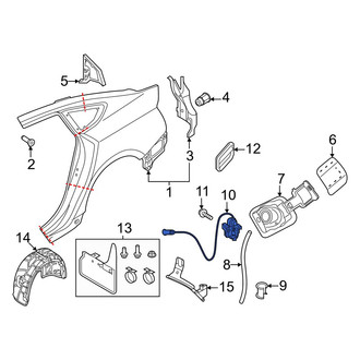 Audi OE - Rear Fuel Filler Door Lock Actuator