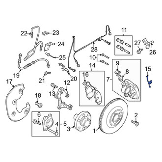 Audi OE - Rear Disc Brake Pad Retaining Clip