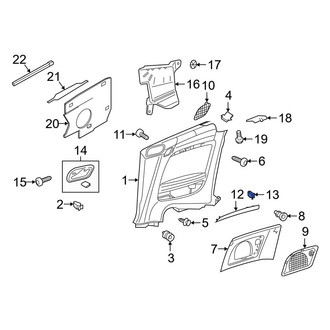Audi OE - Quarter Panel Trim Panel Clip