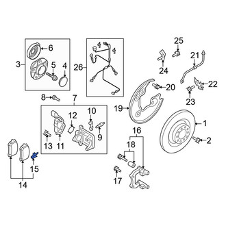 Audi OE - Rear Disc Brake Anti-Rattle Clip