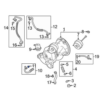 Audi OE - Upper Turbocharger Oil Line O-Ring