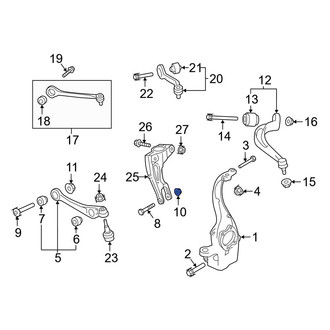 Audi OE - Front Lower Forward Outer Suspension Control Arm Nut