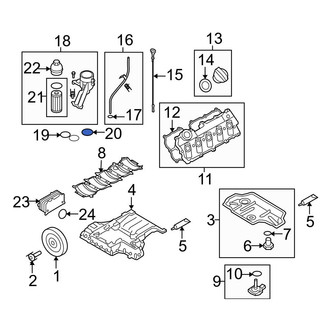 Audi OE - Engine Oil Filter Adapter Gasket