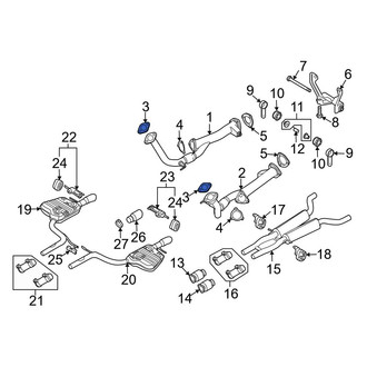 Audi OE - Center Catalytic Converter Gasket