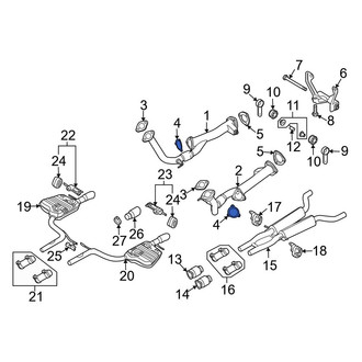 Audi OE - Center Catalytic Converter Gasket