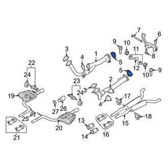 Audi OE - Center Catalytic Converter Gasket