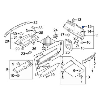 Audi OE - Kick Panel Retainer