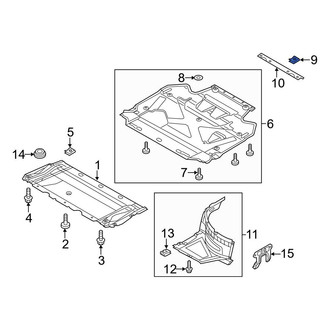 Audi OE - Radiator Support Splash Shield Nut