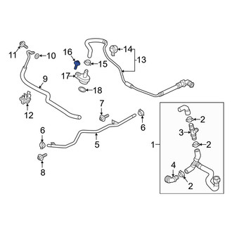 Audi OE - Engine Coolant Overflow Hose Adapter