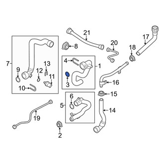 Audi OE - Radiator Coolant Hose Seal