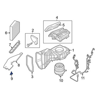 Audi OE - Cabin Air Filter Cover Screw